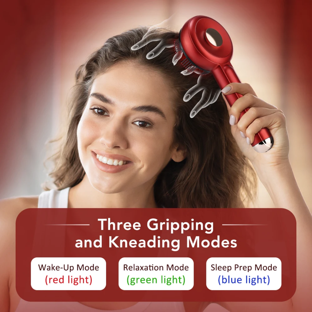 Hair Wellness Massage Comb with Red Light & Oil Applicator