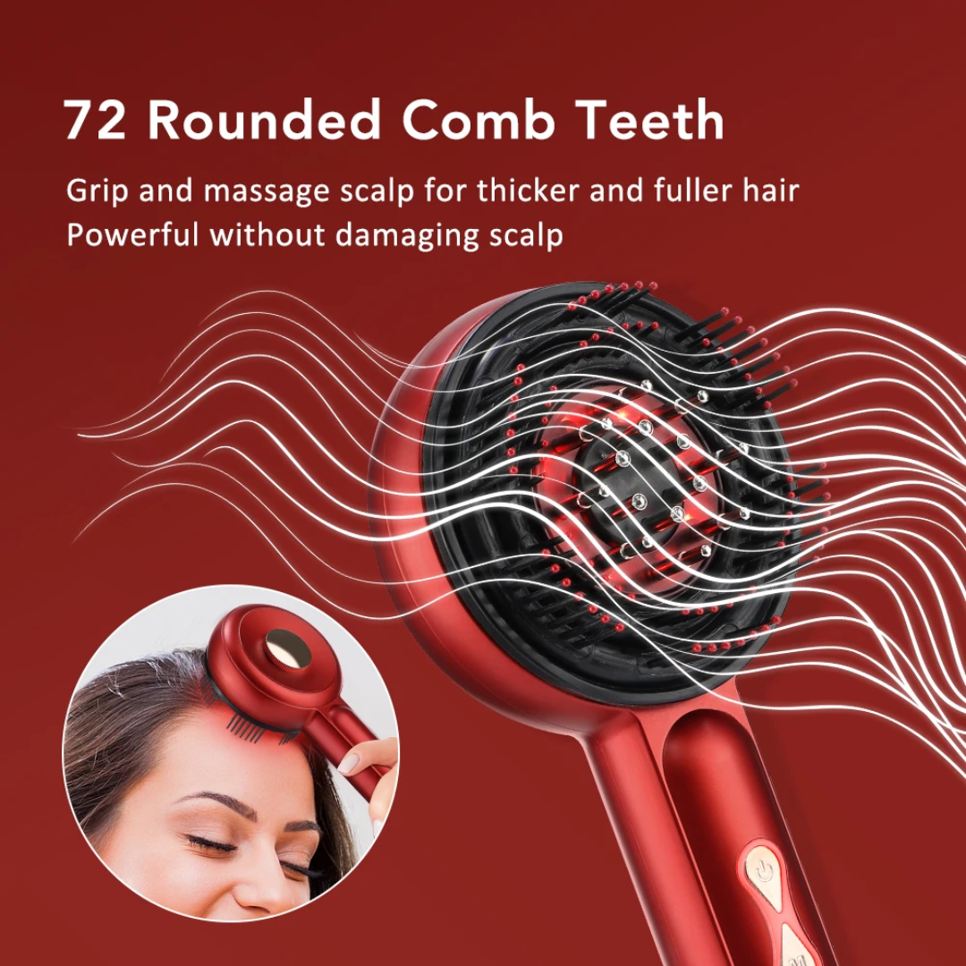 Hair Wellness Massage Comb with Red Light & Oil Applicator