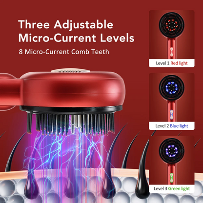 Hair Wellness Massage Comb with Red Light & Oil Applicator