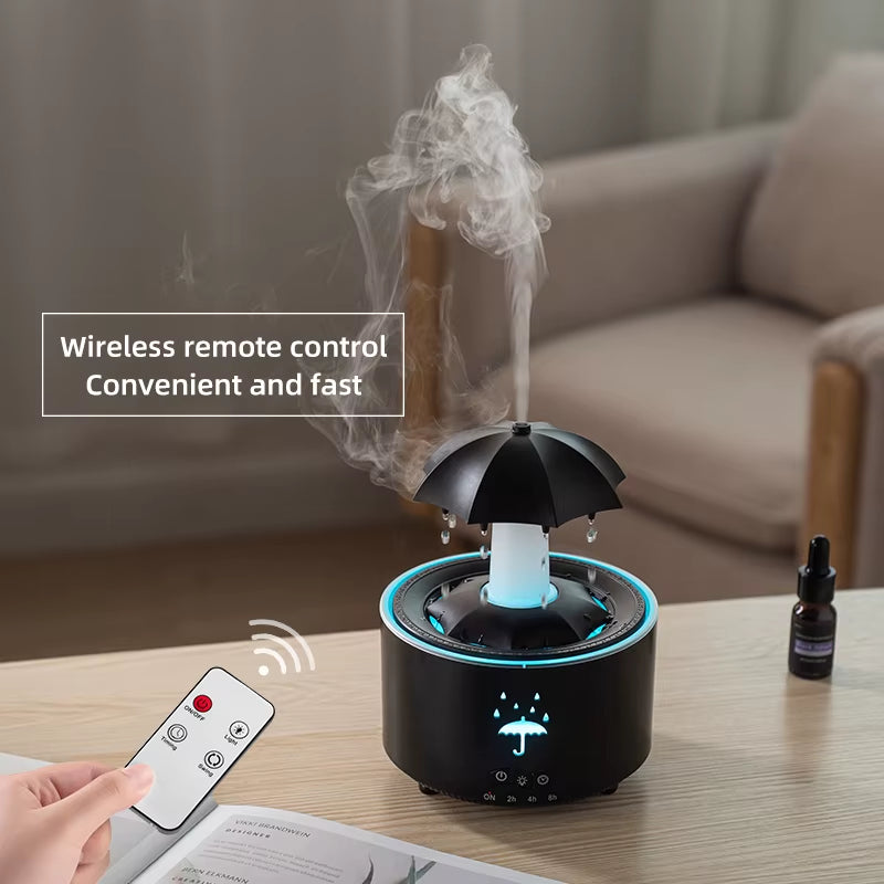 Rain Cloud Aroma Diffuser with Humidifier, Remote & Night Light