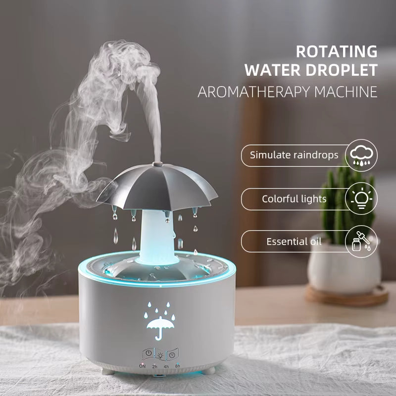 Rain Cloud Aroma Diffuser with Humidifier, Remote & Night Light