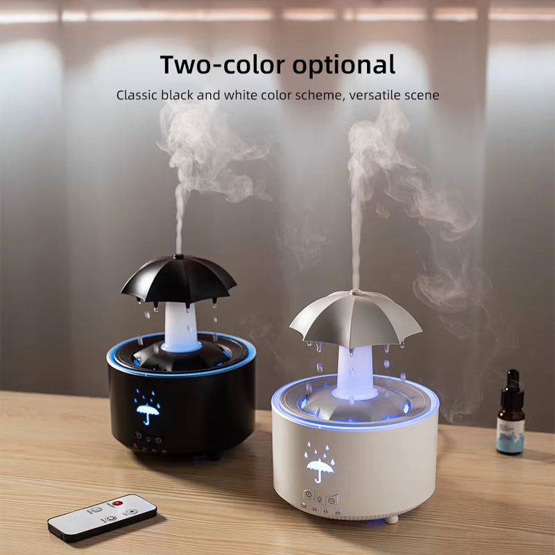 Rain Cloud Aroma Diffuser with Humidifier, Remote & Night Light